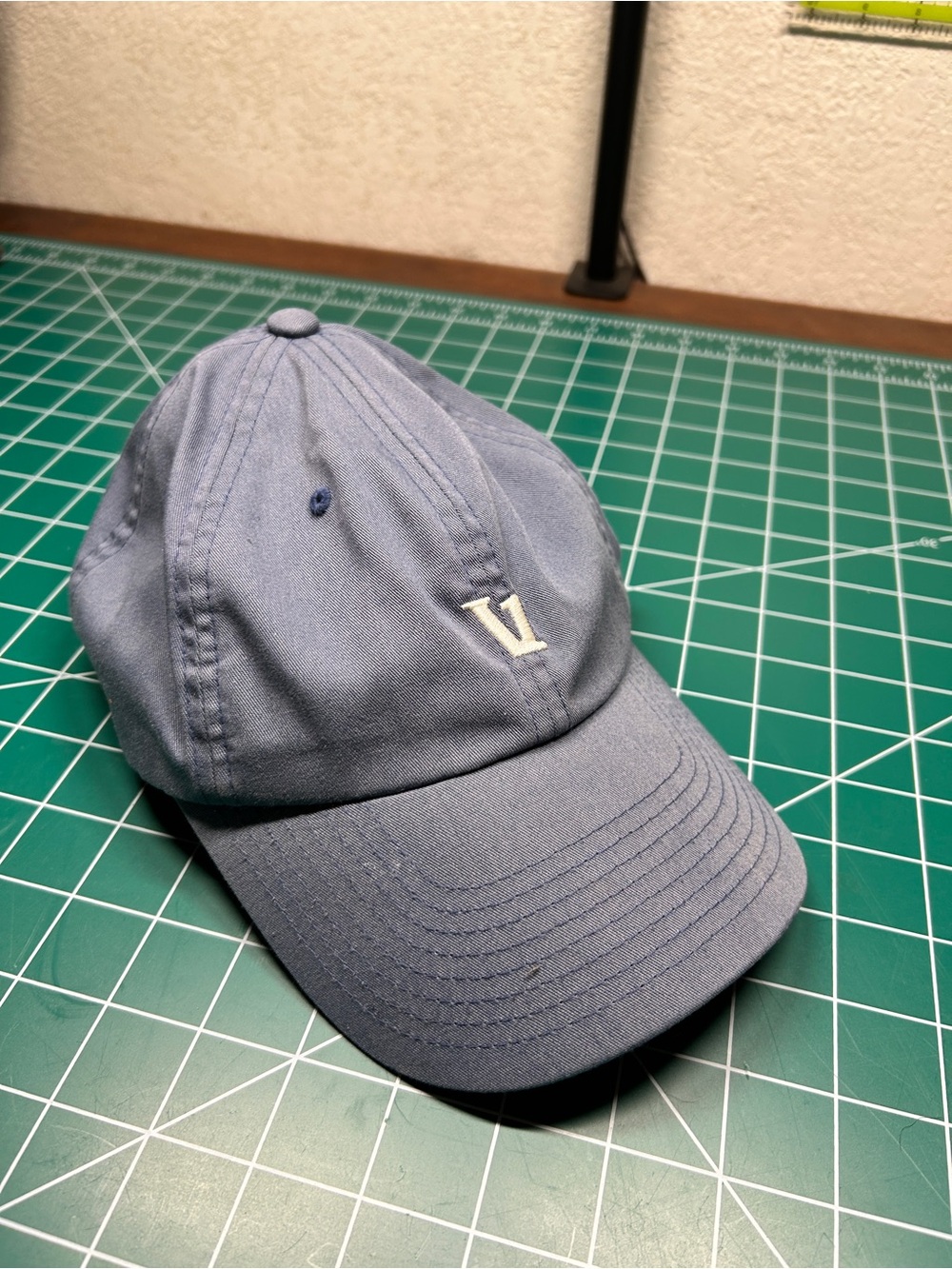 Vuori Light Blue Baseball Cap with Embroidered V Logo